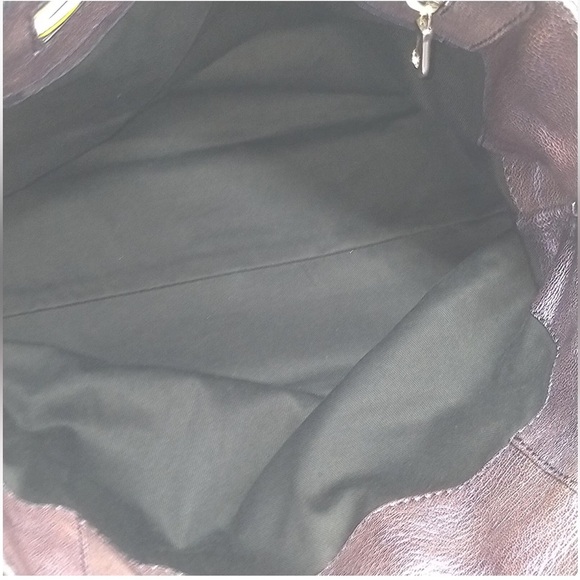 RARE Iridescent CHLOE PURPLE Tote Shoulder Bag LEATHER Large FABULOUS STUDS - Picture 6 of 10